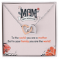 Mother's Day Gift - Mom To Your Family You're The World Pea Pod Necklace - Mother  Necklace Set - Friendship Necklaces - Customize Mothers day  Necklace ,Mothers  day gift - Necklace for mom
