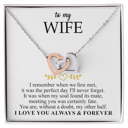 To My Wife - Alluring Necklace - I Love You Always & Forever - To My Queen - To My Wife Necklace Anniversary Gift For Wife - Romantic message for her - Gift for her him - Anniversary gift