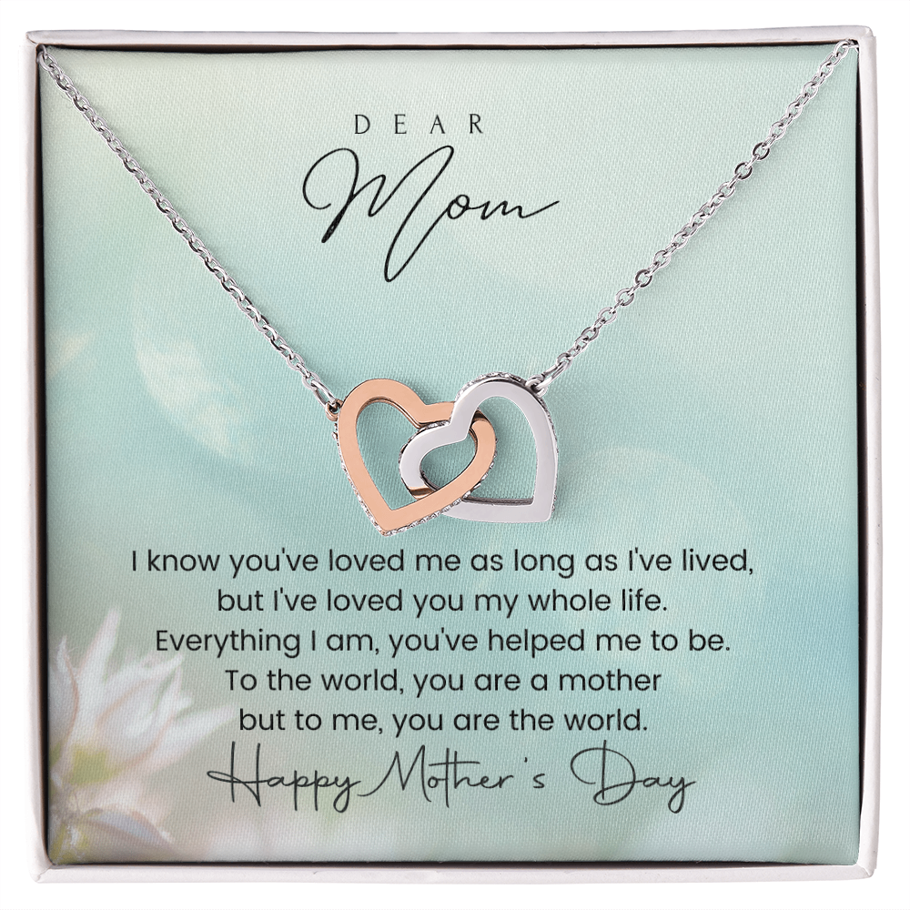 Happy Mother's Day Gift for Mom Necklace, Daughter to Mom Jewelry, Heart Necklace for Mother, Gift from Daughter or Son, Birthday Christmas Gifts With Heartfelt Message