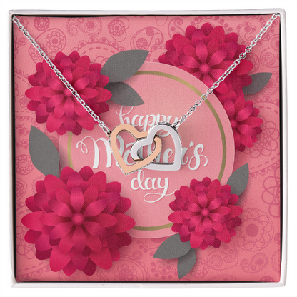 Happy Mother's Day Gift for Mom Necklace, Daughter to Mom Jewelry, Heart Necklace for Mother, Gift from Daughter or Son, Birthday Christmas Gifts With Heartfelt Message
