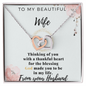 To My Wife Necklace With Message Card - wife gift from husband future husband - Couple Necklace Set - Friendship Necklaces - Handmade Necklace design for wife - Love Desing for soulmate