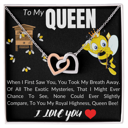 To My Wife Necklace Anniversary Gift For Wife - Birthday Gift For Wife - To My Queen - Forever Love Necklace - To My Queen bee - Gift For Wife - Necklace For Wife - I  love you