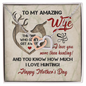 To My Amazing Wife Necklace I Love You - Happy Mother's Day Necklace - Golden colour Neckless for Beloved wife - Pretty Neckless Gift for wifey - Necklace for wife from Husband - Love necklace for soulmate