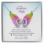 Love Your Husband - Card Gift for Wife from Husband Lover - To my Gorgeous Wife PRIDE - To My Beautiful Wife Necklace Boxed Jewellery - Nature's tiniest ballet dancer Wing's - Butterfly Design