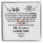 To My Wife - Heart Pendant Necklace - To My Wife Necklace With Message Card - Anniversary Gift For Wife - To My Wife Necklace - Valentines Day Gifts For Wife - Necklace with love message for wife