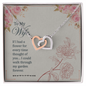 To My Wife Necklace - Sweetest Hearts for wife - Love Necklace for her- Birthday Gift for her - Anniversary Gift for her - Engagement Gift for her