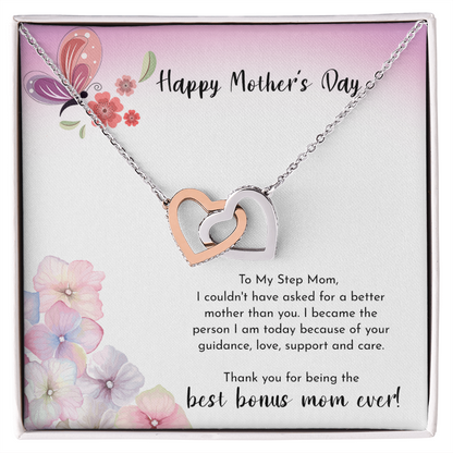 Happy Mother's Day Gift for Mom Necklace, Daughter to Mom Jewelry, Heart Necklace for Mother, Gift from Daughter Son, Birthday Christmas Gifts With Heartfelt Message