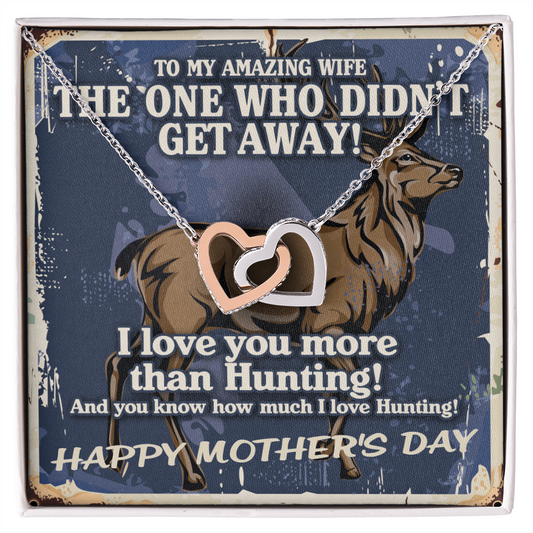 To My Amazing Wife - I love you more than hunting! - Couple Necklace Set - Friendship Necklaces - To My Soulmate Necklace For Women - Necklace For Wife From Husband