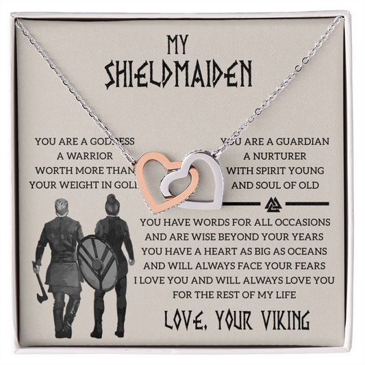 The Love Knot Necklace for Your Shieldmaiden Wife - to My Wife Necklace With Message Card - Wife Gift From Husband Future Husband - Romantic Gift for Wife - White Gold Pendant