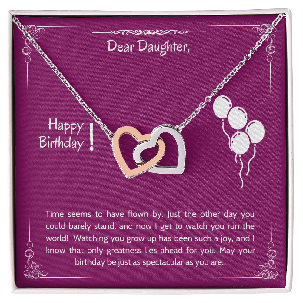 Dear Daughter Happy Birthday Gifts, Daughter Gifts From Mom & Dad, Gifts For Daughter From Dad, Daughter Pendant Necklaces, Daughter Jewelry From Mommy And Daddy, Daughter Necklace Birthday Christmas Gifts