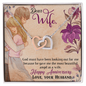 Valentines Day Gifts For Wife, Dear Wife Happy anniversary - Love Your Husband Necklace, To My Wife Necklace, White Gold Name Necklace, Valentine's Day Sentimental Gift, Necklace For Wife From Husband