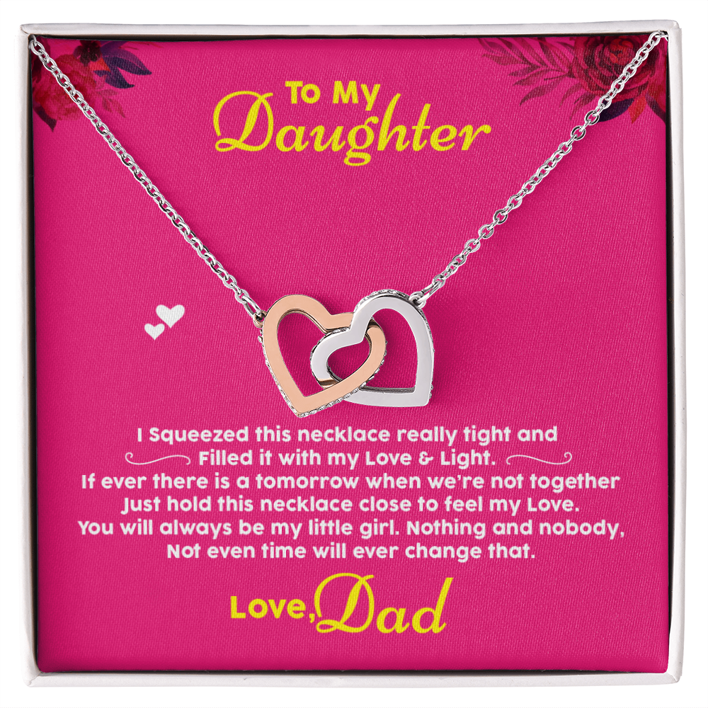Daughter Gifts From Dad Father Daughter Necklace Birthday Graduation Christmas Jewelry For My Daughter with Message Card and Gift Box, Daughter Jewelry From Mama, Daughter Birthday Necklace Christmas Gifts