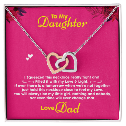 Daughter Gifts From Dad Father Daughter Necklace Birthday Graduation Christmas Jewelry For My Daughter with Message Card and Gift Box, Daughter Jewelry From Mama, Daughter Birthday Necklace Christmas Gifts