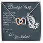 For My Beautiful Wife Love Your Husband, To My Soulmate Necklace For Women, Necklace For Wife From Husband, Diamond & Gold Necless for your Beautiful wife, Customize Couple Necklace