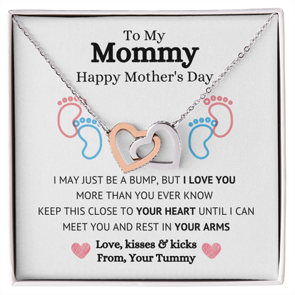 To My Mom Necklace, Happy Mother's Day Gift, Daughter Gift for Mom, Emotional Message Card Jewelry, Unique Moms Birthday Gift Ideas