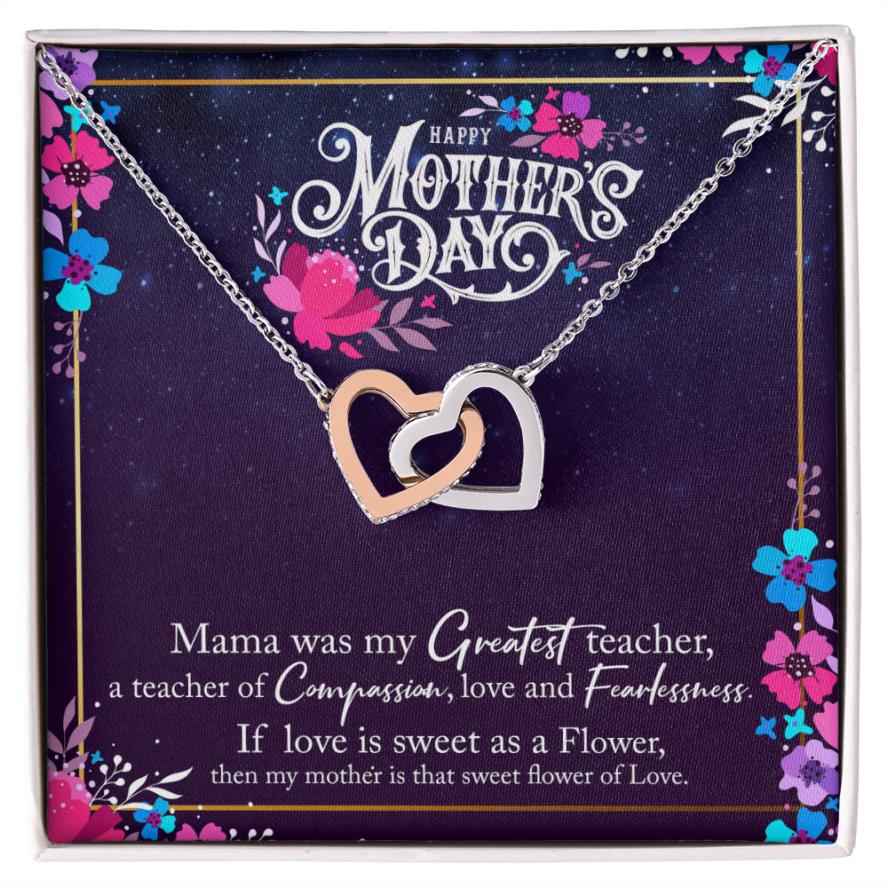 Happy Mother's Day Gifts Ideas for Greatest Teacher, Floral Birthday Necklace From Daughter Son, Sentimental Message Card Gifts for Mom Mommy 2026