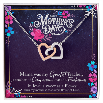Happy Mother's Day Gifts Ideas for Greatest Teacher, Floral Birthday Necklace From Daughter Son, Sentimental Message Card Gifts for Mom Mommy 2026
