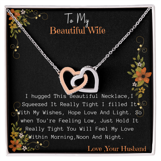 Gift For My Wife, Romantic Wife Gift, Wife Birthday Surprise, Love lockets for your soulmate, Diamond Neckless for wife, Golden colour Neckless for Beloved wife, Pretty Neckless Gift for wifey,