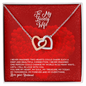 To My Lovely Wife - Forever Love Necklace - Love Your Husband - To My Wife Necklace With Message Card - Anniversary Gift For Wife - Heart  message card for wife