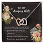 To My Amazing Wife Necklace - Gift For Wife - You've Had My Heart - Love Knot - To My Wife Necklace From Husband - Love Necklace for Wife - Diamond Necklace for wife - Best Gift for soulmate