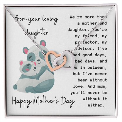 Happy Mother's Day Necklace, Best Gift for Mom from Daughter, Elegant Jewelry for Mother, Keepsake Gift Idea for Mommy, Jewelry for Mom, Birthday Christmas Gifts With Heartfelt Message