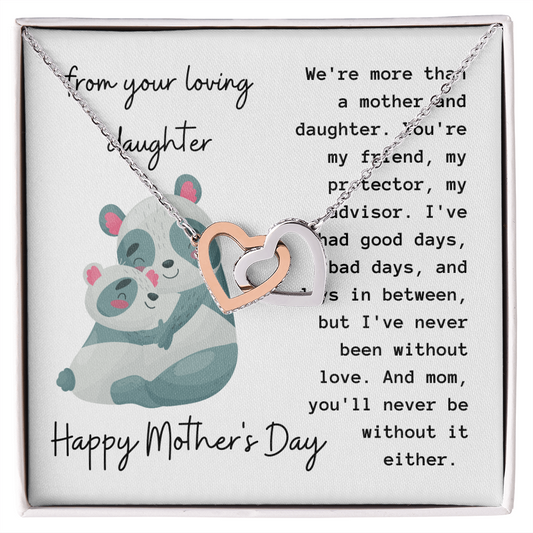 Happy Mother's Day Necklace, Best Gift for Mom from Daughter, Elegant Jewelry for Mother, Keepsake Gift Idea for Mommy, Jewelry for Mom, Birthday Christmas Gifts With Heartfelt Message