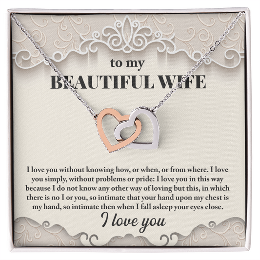 To My Wife Necklace - Valentines Day Gifts For Wife - Love Design Necklace for wifey - Couple Necklace Set - Friendship Necklaces - Necklace for wifey