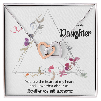 To My Daughter Meaningful Message Card Jewelry Box, Gift for Daughter's Birthday Graduation, Thoughtful for Her from Mom, Birthday Necklace