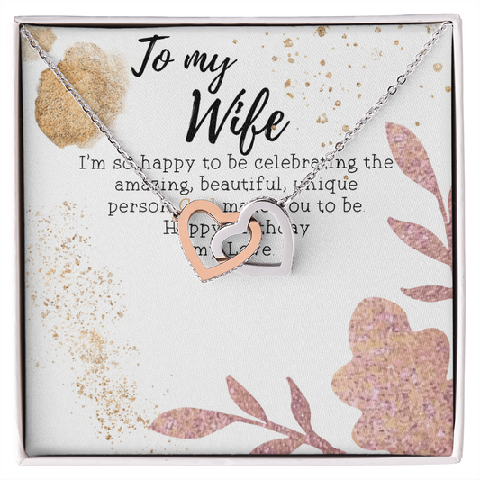 Gift for Wife Birthday - To My Wife Necklace - Happy Birthday My Love - Valentines Day Gifts For Wife - Wife Birthday Gift -  Anniversary Gift For Wife from Husband - Wife Gift - Wife Necklace