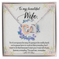 To My Beautiful Wife - You And Me Forever Everyday - Love Necklace  for wife - Diamond Necklace for wifey - Romantic message card for soulmate - Necklace for soulmate