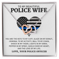 Best police wife Gift - To My Police Wife - Keys To My Cuff - wife Necklace  - Love Knot Necklace for My Police Wife - Alluring Beauty Necklace for police wife