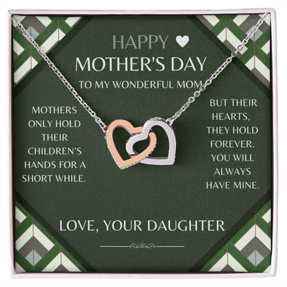 Mothers Day Present for Wonderful Mom, To My Wonderful Mother Mom Necklace Gifts Jewelry, Mother from Your Daughter, Son, Birthday Gifts for Mom, Jewelry for Mom, Mother's Day Gift, Gifts for Women