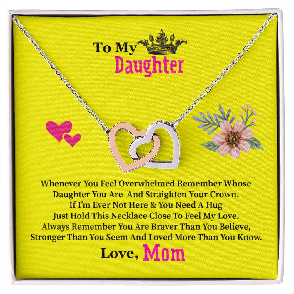 Daughter Gift From Mom Mother Daughter Necklace Birthday Graduation Christmas Jewelry Gifts For My Beautiful Daugther Adult Daughter with Message Card and Gift Box, Daughter Jewelry From Mama