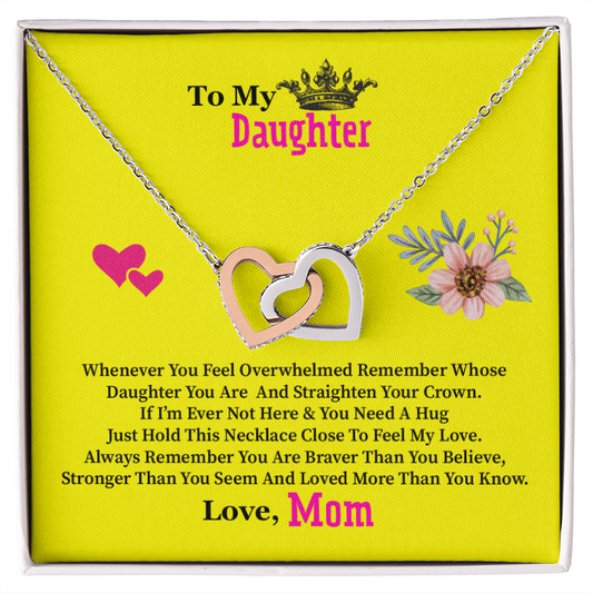 Daughter Gift From Mom Mother Daughter Necklace Birthday Graduation Christmas Jewelry Gifts For My Beautiful Daugther Adult Daughter with Message Card and Gift Box, Daughter Jewelry From Mama