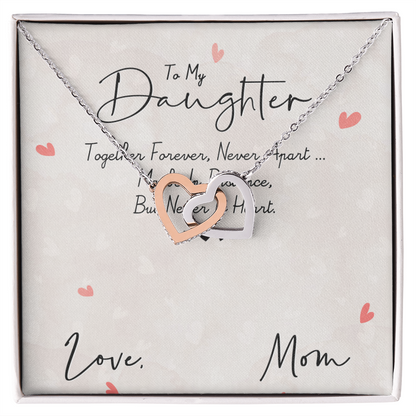 To My Daughter Necklace From Mom With Heartfelt Message & Elegant Box, Valentines Day Gifts For Daughter From Mother, Jewelry Gift From Mommy On Birthday, Graduation & Christmas Gifts Idea