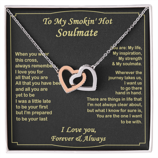 Gift For Your Soulmate - You Are My Inspiration - Love Knot - Couple Necklace Set - Friendship Necklaces  - Customize Couple Necklace - Valentine's day gift - Anniversary Gift For Wife -  Gift For Her - Love  Golden  Design- Love Diamond Design