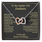 Gift For Your Soulmate - You Are My Inspiration - Love Knot - Couple Necklace Set - Friendship Necklaces  - Customize Couple Necklace - Valentine's day gift - Anniversary Gift For Wife -  Gift For Her - Love  Golden  Design- Love Diamond Design