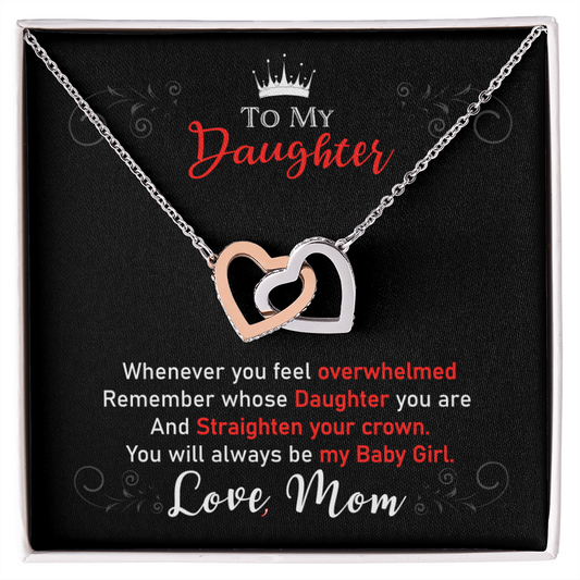 Daughter Gifts From Mom Mother Daughter Necklace Birthday Graduation Christmas Jewelry For My Daughter with Message Card and Gift Box, Daughter Jewelry From Mama, Daughter Birthday Necklace Christmas Gifts