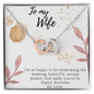 To My Wife Necklace - Gift for Wife Birthday - Happy Birthday My Love - To My Wife Necklace From Husband - Personalized Wife Necklace Gift