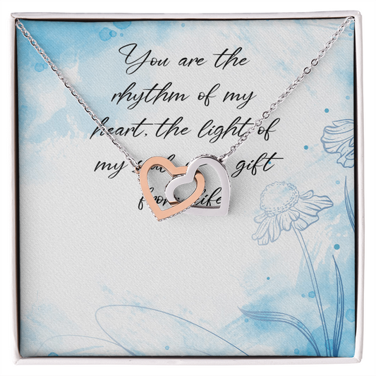 You Are The Rhythm Of My Heart - The Light Of My Soul - A Gift Of Life - Love Necklace for her - To My Queen - To My Wife Necklace Anniversary Gift For Wife
