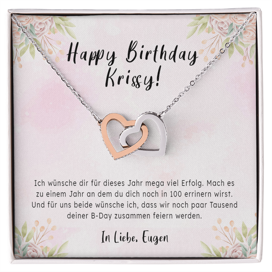 Happy Birthday Krissy - Ultra Geheimes Projekt - Customize Couple Necklace - Birthday Gift for wife - Birthday Neckless for her - Love Design  Neckless for wifey - Classic Neckless for her Birthday