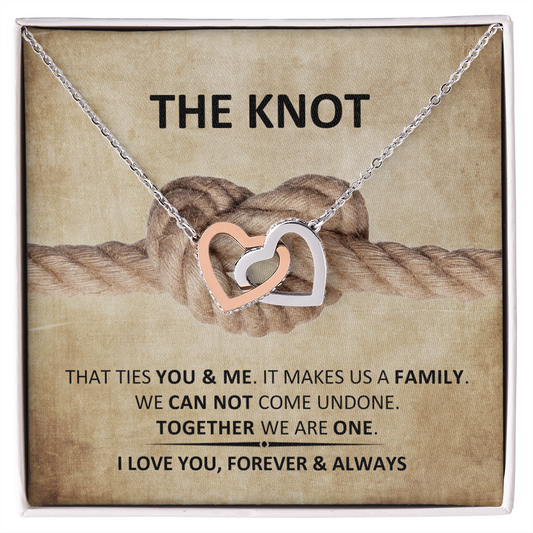True Lover's Knot Necklace - I Love You Forever & Always -  I Love You Forever & Always - - A necklace that connect both - Couple Best Gift - Wadding Gift for her - To My Wife Necklace From Husband - To My Soulmate Necklace For Women