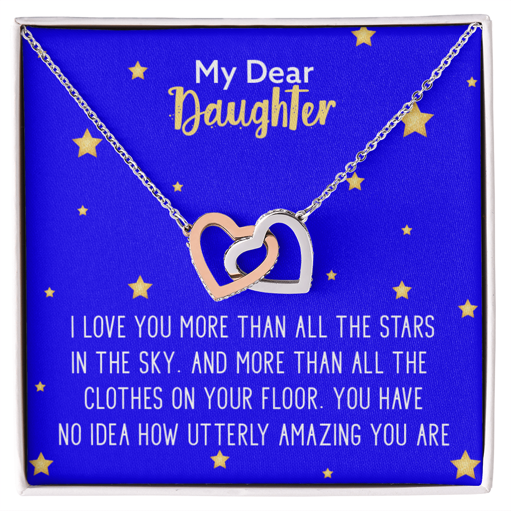 To My Daughter Necklace from Dad Mom, Mother's Day Gifts for Women Adult Daughter, Daughter Necklace as Daughter Fahter Gifts from Dad, Mother Daughter Necklace as Brithday Gift for Daughter