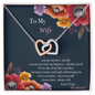 To My Wife - Necklace Gift Set - Couple Necklace Set - Friendship Necklaces -  Anniversary Gift For Wife - To My Wife Necklace With Message Card - Romantic Wife Gift