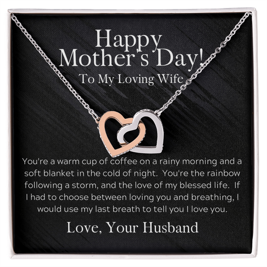 Romantic Wife Gift - Wife Birthday Surprise - Golden colour Neckless for Beloved wife - Pretty Neckless Gift for wifey - Mother's Day Gift from Husband