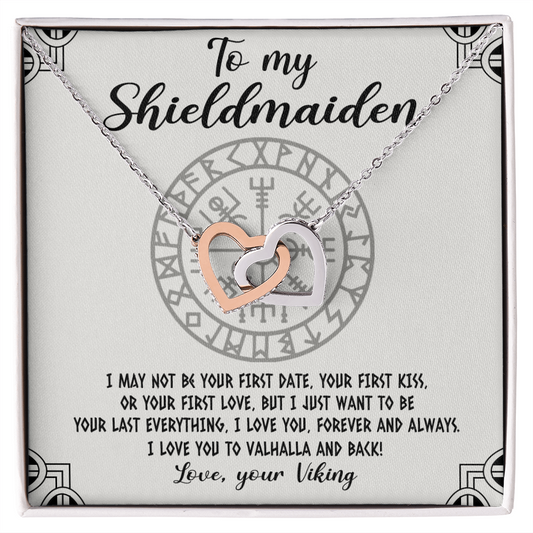 To My Shieldmaiden Necklace - Love Your Viking - Gift for Warrior Wife - Romantic message card for soulmate - To My Soulmate Necklace For Women