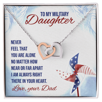 To My Daughter Necklace From Dad With Heartfelt Message & Elegant Box Gifts From Daddy Papa, Daughter Beautiful Jewelry Gift On Graduation or Birthday 2026, 4th of July USA