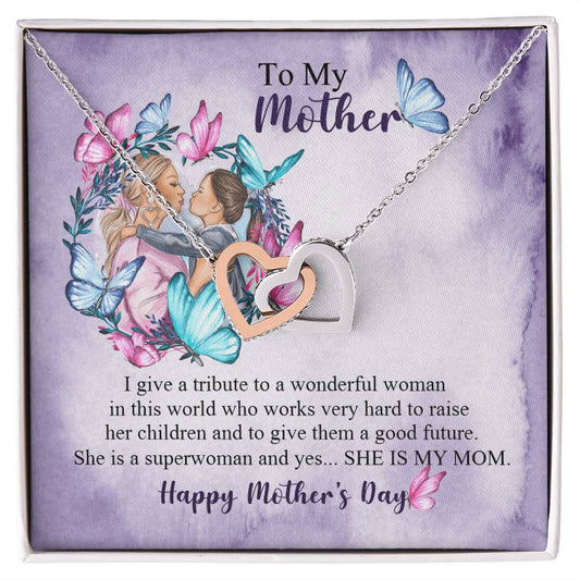 Happy Mother's Day Necklace, Best Gift for Mom, Elegant Jewelry for Mother, Keepsake Gift Idea for Mommy, Jewelry for Mom, Birthday Christmas Gifts With Heartfelt Message