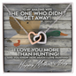 To My Amazing Wife - I love you more than duck hunting - Couple Necklace Set - Friendship Necklaces - Customize Couple Necklace - Love Necklace for soulmate - Diamond Necklace for wife