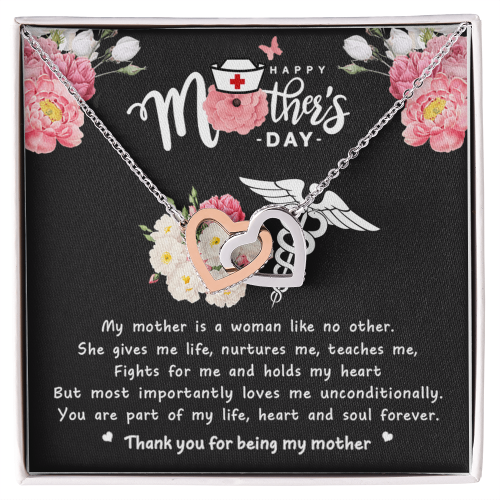 Mother's Day Gift Necklace for Her, Nurse Mom Jewelry, Gift from Son or Daughter, Doctor Luxury Necklace for Mother, Birthday Christmas Gifts With Heartfelt Message Hospital